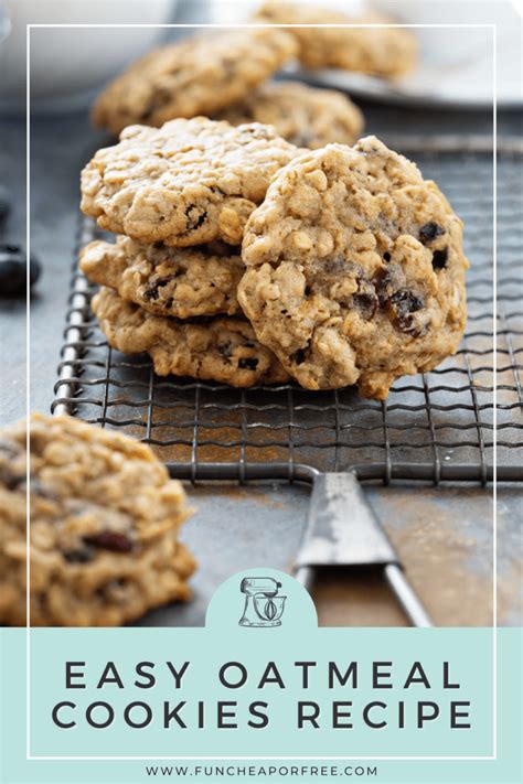 The Best Easy Oatmeal Cookies Recipe Fun Cheap Or Free