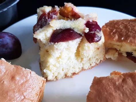 Gâteau rapide aux quetsches avec préparation Délibiscuit Recette par