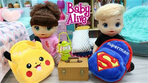 Baby Alive Justin E Nicole Se Arrumando Para O Acampamento De Carnaval