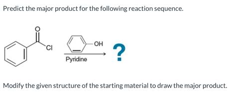 Solved Predict The Major Product For The Following Reaction Chegg