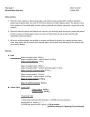 Post Lab Pdf Post Lab Michael Aldol Reaction March Chem