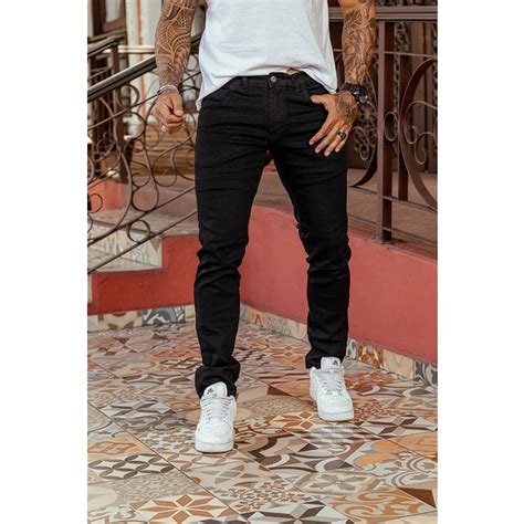 PromoÇÃo CalÇa Skinny Jeans Preto Laycra Masculina Premium Direto Da