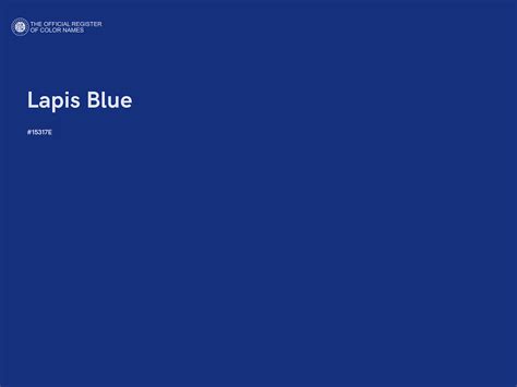 Lapis Blue Color 15317e The Official Register Of Color Names