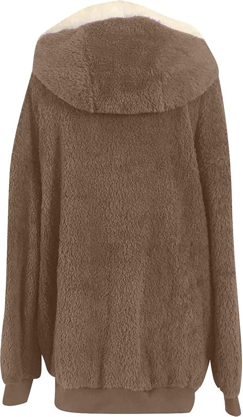 Bxxtyes Pl Schjacke Damen Teddy Pl Sch Mantel Jacke Teddy Fleecejacke