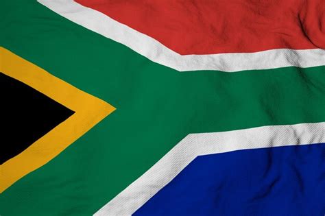 Premium Photo Full Frame Close Up On A Waving South African Flag In