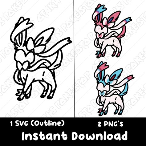 Pokemon Svg Pokemon Png Sylveon Svg File Svg Outline Cricut