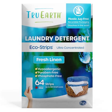 Tru Earth Eco Strips Laundry Sheets Fresh Linen Up To Loads