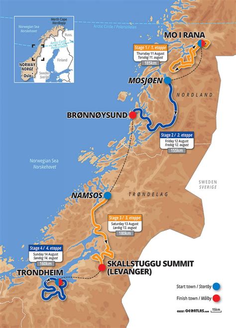 Arctic Race of Norway 2022 parcours et profils des étapes Videos de