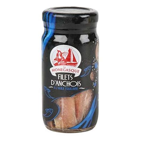 Filet d anchois allongés à l huile La Monegasque 100 g Bam courses