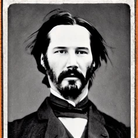 KREA Headshot Edwardian Photograph Of Keanu Reeves As A Union General