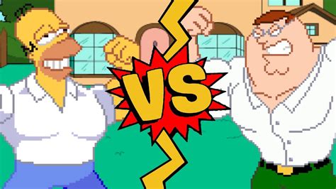 M U G E N Battles Homer Simpson Vs Peter Griffin The Simpsons Vs