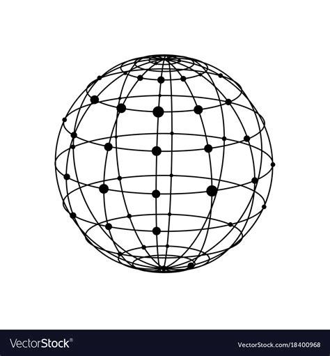 Vector Globe Wireframe