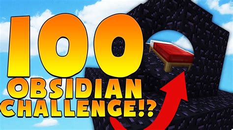 100 Obsidian Challenge Minecraft Bed Wars Jeromeasf Youtube