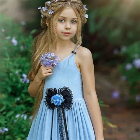 Dollcake Dresses Nwt Dollcake Thousand Words Frill Dress Frock Maxi Blue Flower Girl Party