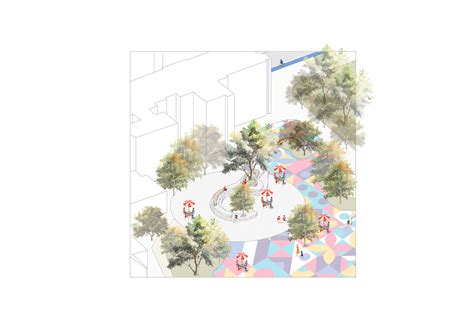 Axonometric View Urban Space Transformation Dr Al Behance