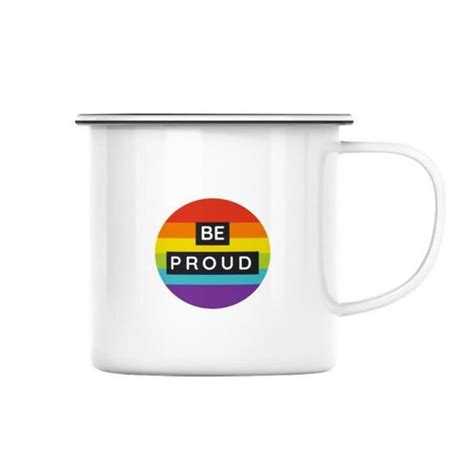 Mug en Métal Emaillé Be Proud LGBT Badge Arc en Ciel Pride Gay Cdiscount Puériculture Eveil bébé