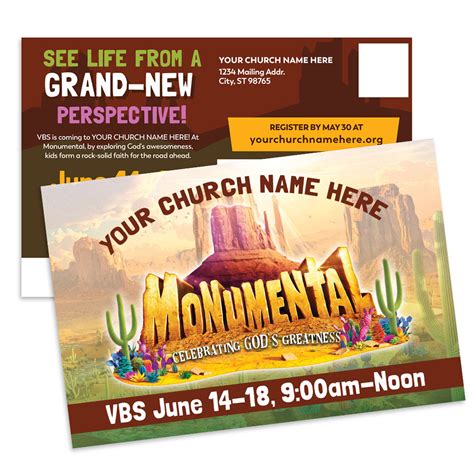 Custom Vbs Postcards Monumental Vbs Pcmnt002