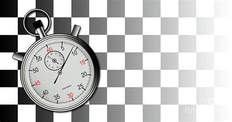 Chequered Flag And Stop Watch Digital Art By Bigalbaloo Stock Pixels