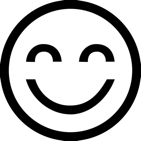 Emoticon Facial Expression Smile Smiley Symbol Icon Circle Line Art