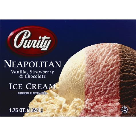 Purity Ice Cream Neapolitan 1 75 Quart Square Carton 1 75 Qt Delivery