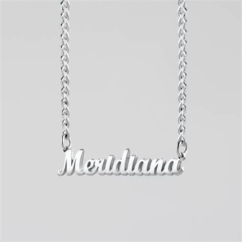 Cursive Name Necklace Bold Chain Sterling Silver