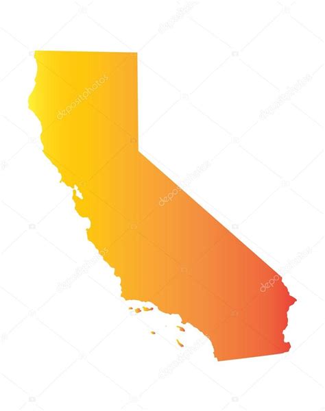 Orange map of California — Stock Vector © chrupka #63950867