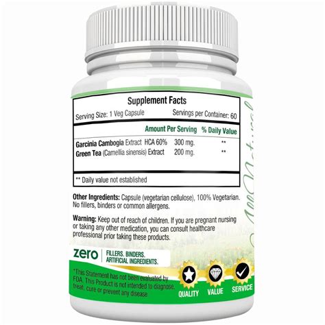 Morpheme Garcinia Cambogia Green Tea 500mg Extract 60 Veg Caps 3