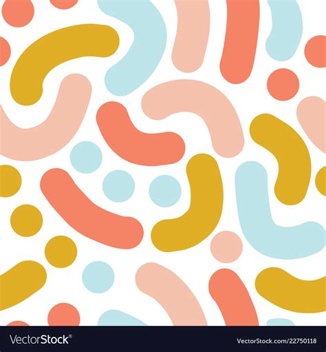 Curved Shapes Abstract Seamless Pattern Background