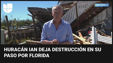 Jorge Ramos Muestra La Destrucci N Del Hurac N Ian Youtube