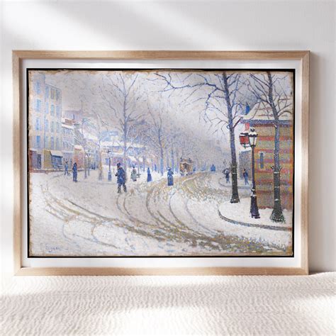 Paul Signac Snow Boulevard De Clichy Paris 1886 Living Etsy