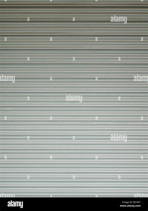 Corrugated Metal Sheetwhite Slide Door Roller Shutter Texture Stock