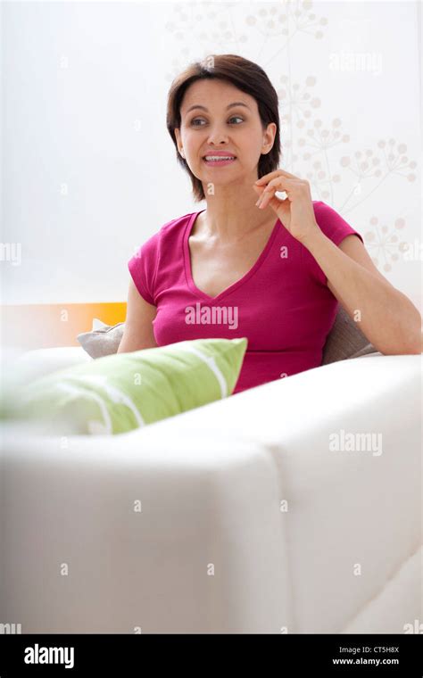 Woman In Speech Therapy Stock Photo Alamy