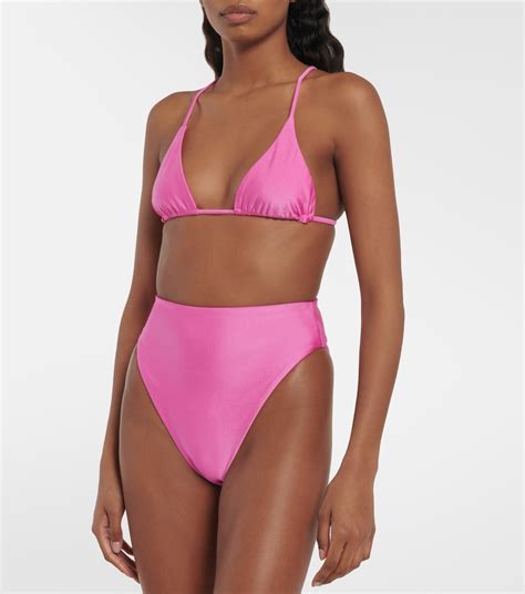 Incline High Rise Bikini Bottoms In Pink Jade Swim Mytheresa