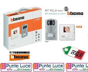 KIT BTICINO VIVAVOCE MONOFAMILIARE A COLORI Con 1 VIDEOCITOFONO CLASSE