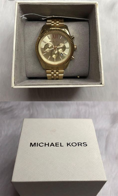 Michael Kors Mk8281 Lexington Gold Tone Chronograph Brand Newwatch Ebay