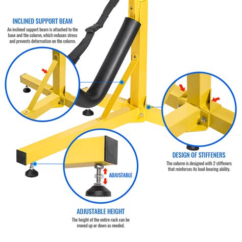 Double Kayak Storage Rack Free Standing Storage for Two Kayak, SUP ...