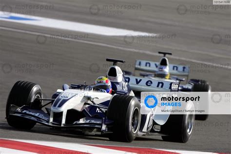 Mark Webber Aus Williams Fw Leads Nick Heidfeld Ger Williams Fw