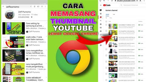 Cara Memasang Thumbnail Youtube Pakai Chrome Youtube