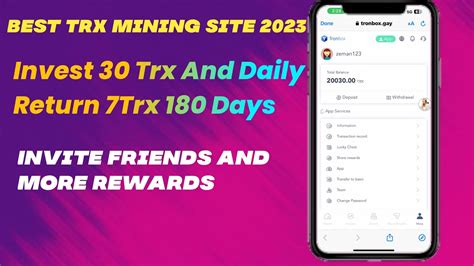 New Trx Mining Site Long Term Trx Mining Site Tron Cloud Mining