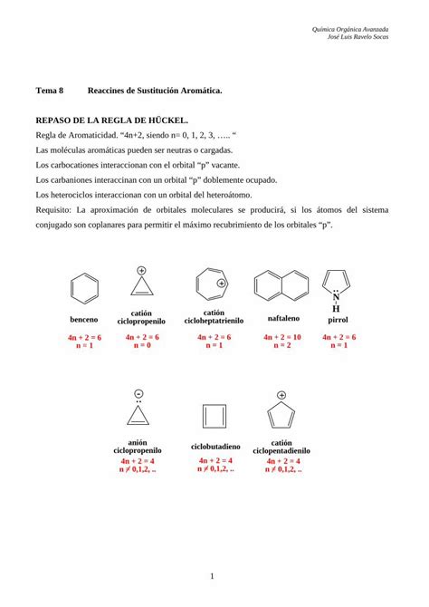 Pdf Tema Reaccines De Sustituci N Arom Tica Repaso De La