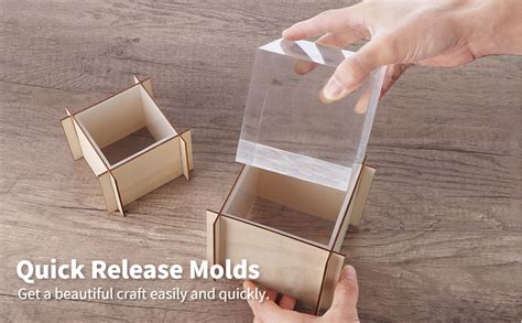 Amazon Square Resin Molds Set And Silicone Casting Molds