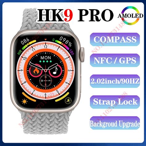 Amoled New Hk Pro Max Ultra Watch Hd Bluetooth Call Compass