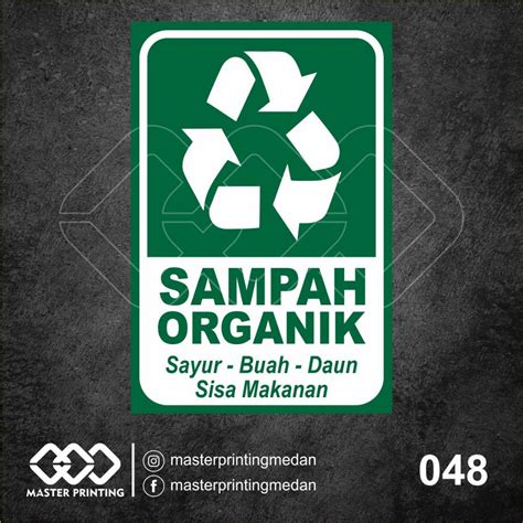 Jual 048 Stiker Tempat Sampah Organik Non Organik Dan Sampah B3