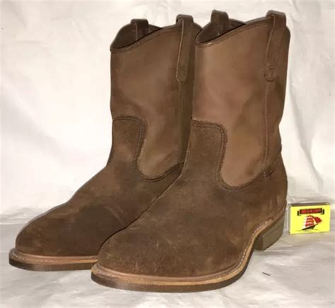 RED WING 8255 Pecos Steel Toe Brown Suede Boots UK9 US10EEE EU43 330