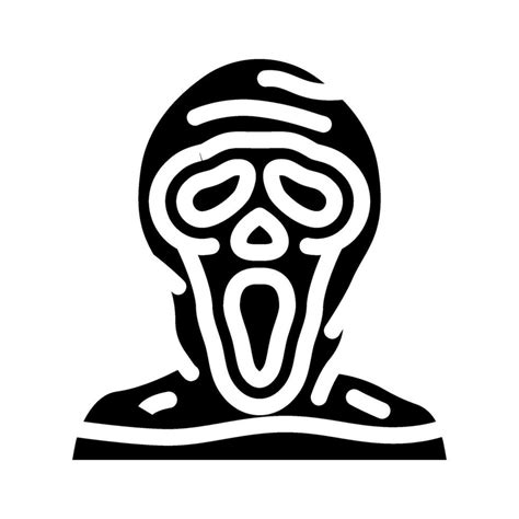 ghost mask face glyph icon vector illustration 36277719 Vector Art at ...