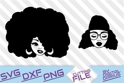 2x Afro Woman Svg Melanin Black Girl Svg Black Girl Magic