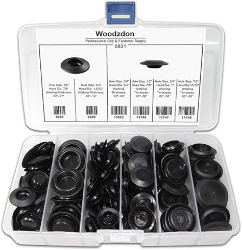 Amazon Woodzdon 141 Pcs Plugs In Box Auto Body Black Plastic Hole