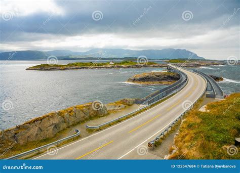 Bridge Atlanterhavsvegen With An Amazing View Over The Norwegian