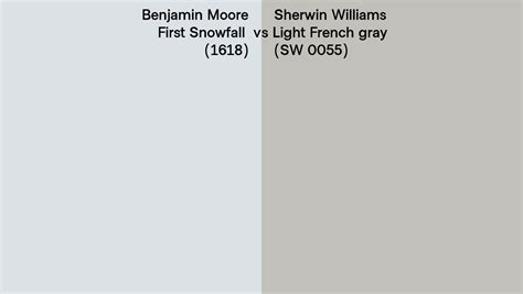 Benjamin Moore First Snowfall 1618 Vs Sherwin Williams Light French