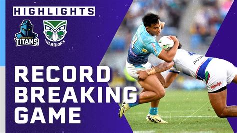 Nrl Highlights Titans V Warriors Round 16 Nrl On Nine Youtube